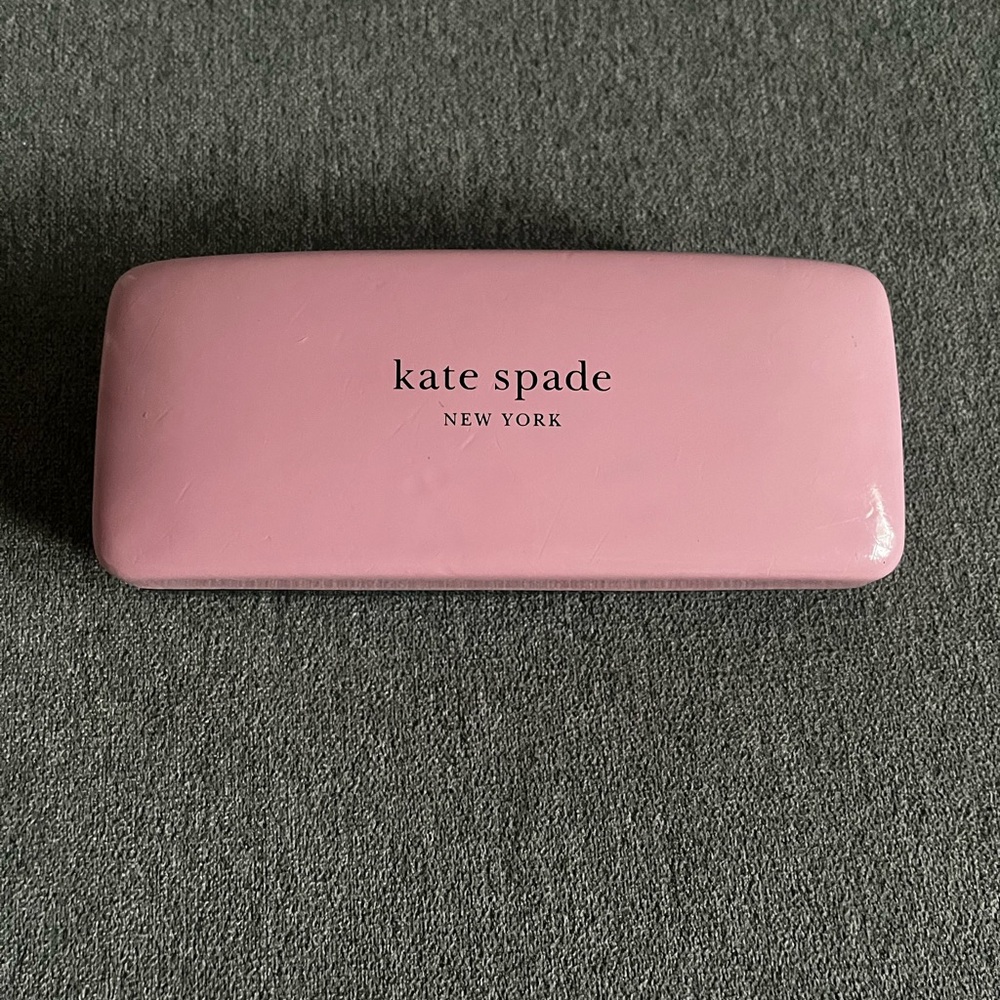 Kate spade pink and dark green sunglasses case